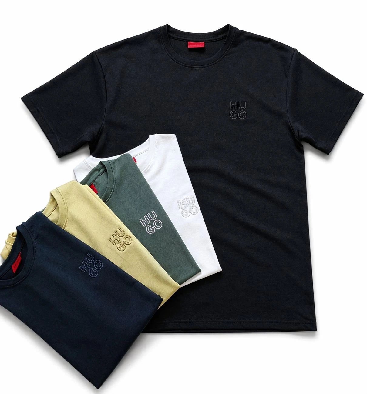 Hugo Men’s Logo T-Shirt Short Sleeve Cotton Casual Crew Neck