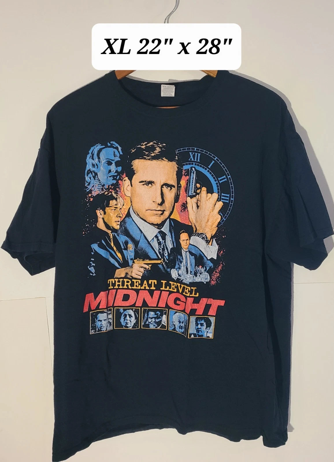 The Office Threat Level Midnight Michael Scarn Black XL Rap Tee  Michael Scott