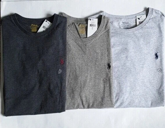 POLO Ralph LAUREN Men`s Crew-neck T-shirt CUSTOM SLIM Fit Blue Green M L XL 2XL