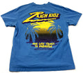 Rich Kidz Airlines Streetwear Urban T Shirt Mens L Daily Hip Hop Tee EUC Blue