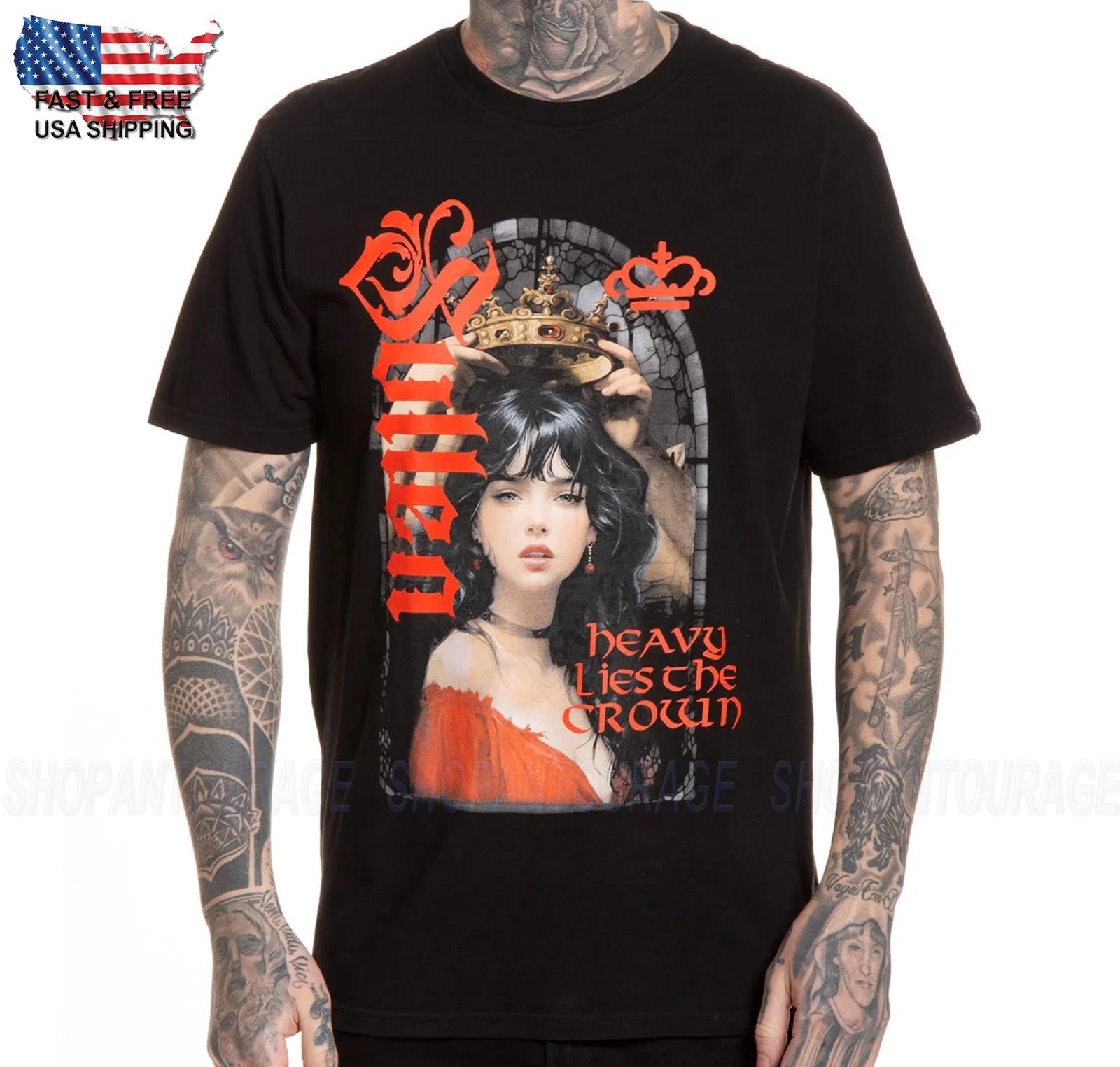 Sullen Art Collective Men's Heavy Crown Premium SCM7778 T-Shirt Short Sleeve