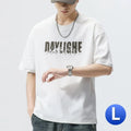 Men s short sleeve T shirt stylish clean white T shirt T shirt sports short slee