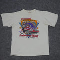 Vintage Sport Service Shirt Mens XL White Budweiser King Racing Tee 1993 USA