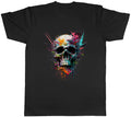 Skull Face Mens T-Shirt Gothic Halloween Emo Goth Unisex Tee Gift