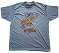 Vintage Mighty Mouse Graphic T-Shirt Men's Retro Cartoon Tee charcoal Soft