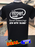 Social Distancing Corona T Shirt Covid Quarantined Introvert Funny Black