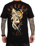 Sullen Men's Open Water Short Sleeve Premium T-shirt Shark Tattoo Style Tee