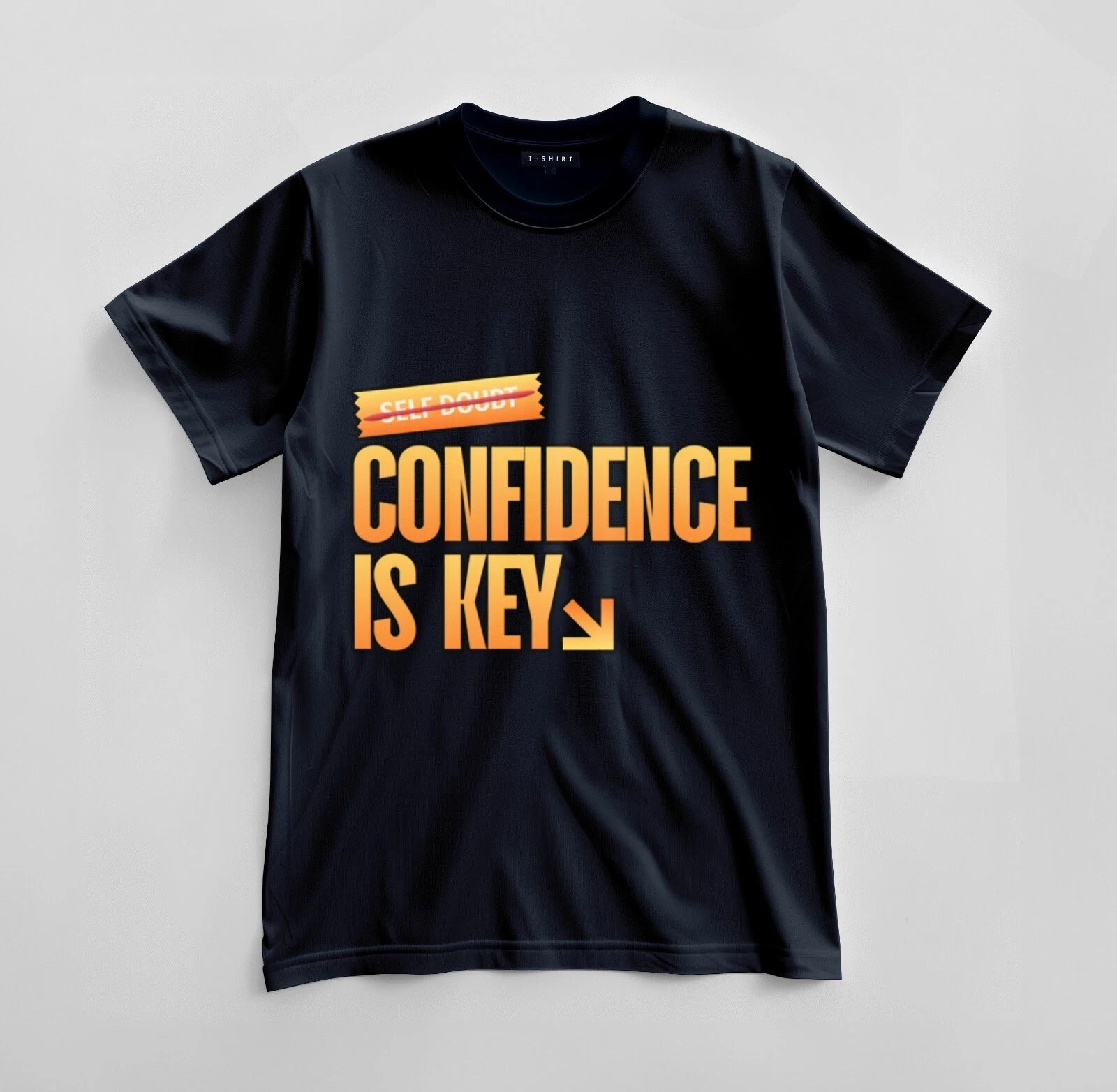 Custom Confidence Over Doubt T-shirt Design Unisex Jersey Short Sleeve Tee