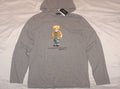 POLO RALPH LAUREN Men's Fair Isle Bear Hoodie Hooded T Shirt Tee, HEATHER GRAY