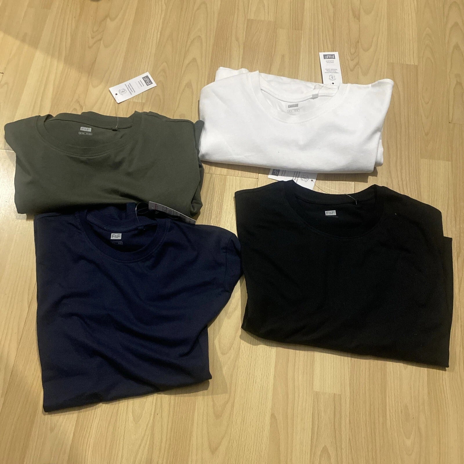 F & F Men's T Shirt 100% Cotton Regular Fit different sizes and colours