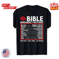 Bible Emergency Numbers - Funny Christian Bible & Jesus T-Shirt Unisex S-5XL NEW