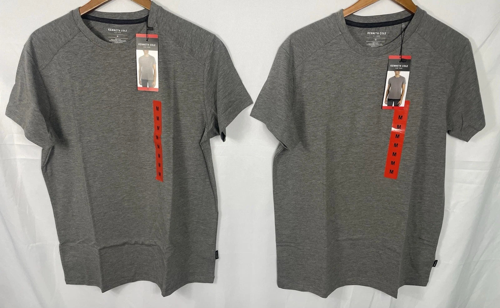 Kenneth Cole Men's Lot of 2 Gray SLIM FIT Tees Medium OR Large NWT