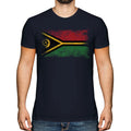 VANUATU DISTRESSED FLAG MENS T-SHIRT TOP NI-VANUATU VANUATUAN GIFT SHIRT