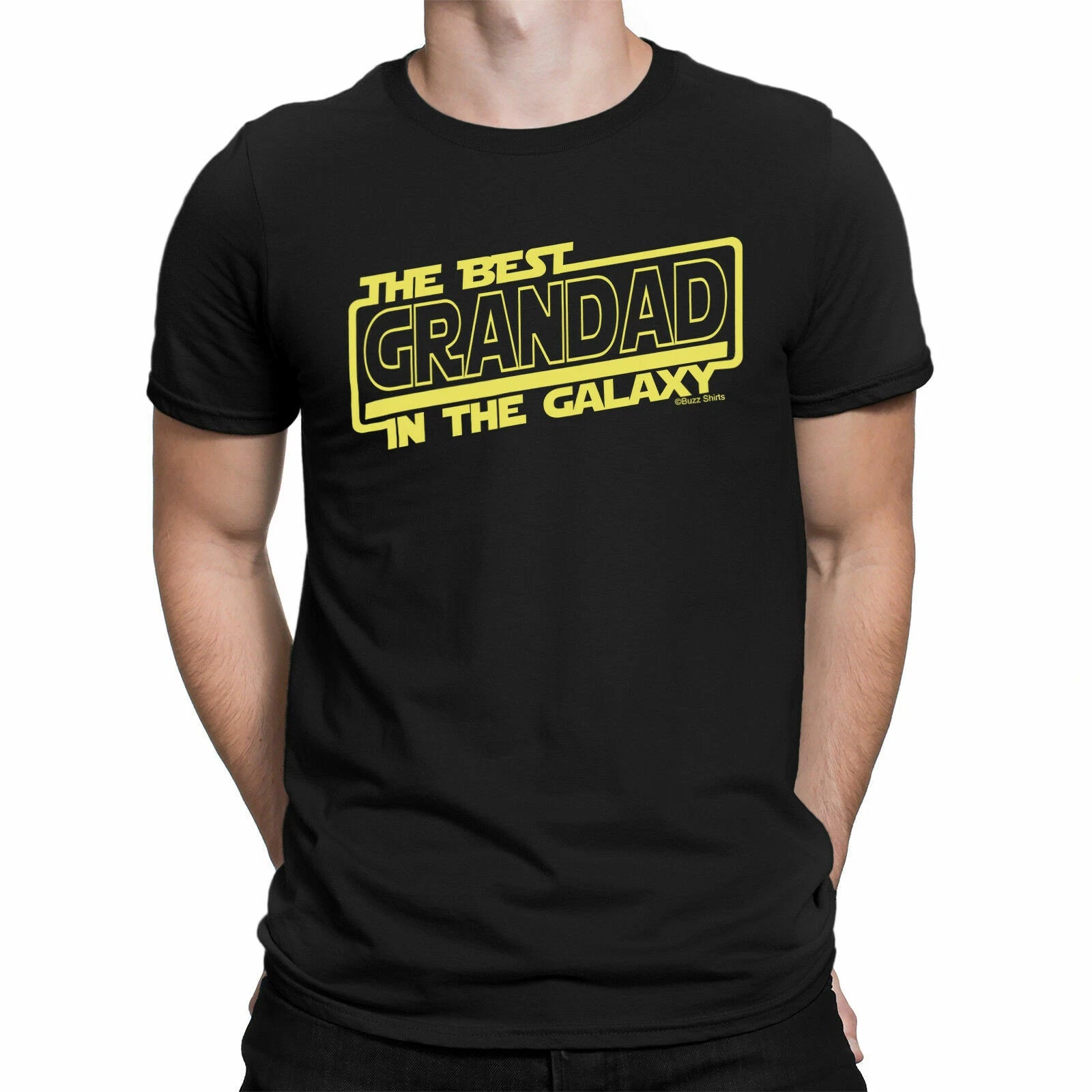 Best Grandad In The Galaxy Mens  Cotton T-Shirt Star Wars Christmas Gift