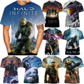 3D print womens/mens Short Sleeve T-Shirt Casual Tops Tee Game Halo Harajuku