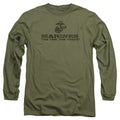 U.S. Marines Distressed Logo Men's Long Sleeve T-Shirt Military Emblem S-3XL Tee