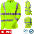 Hi Vis ANSI Class 3 Reflective Safety Lime Long Sleeve T Shirts High Visibility