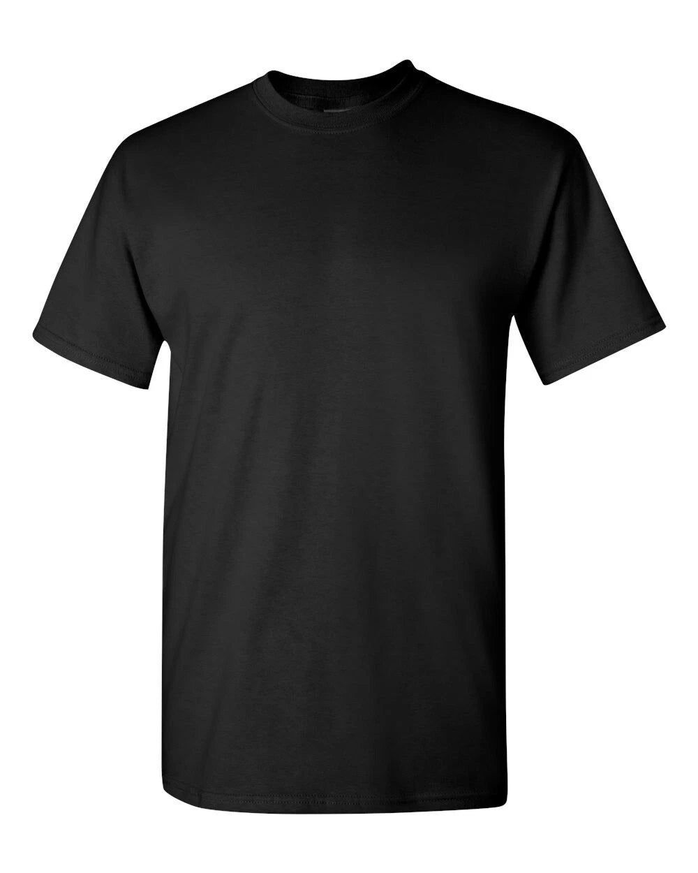 District Plain Cotton T-Shirt Short Sleeve Solid Black Tee Men Tshirt