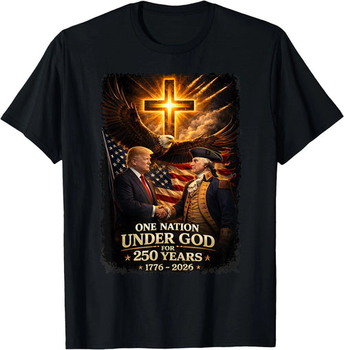 250 Years America Anniversary 250th Trump Washington T-Shirt T-Shirt