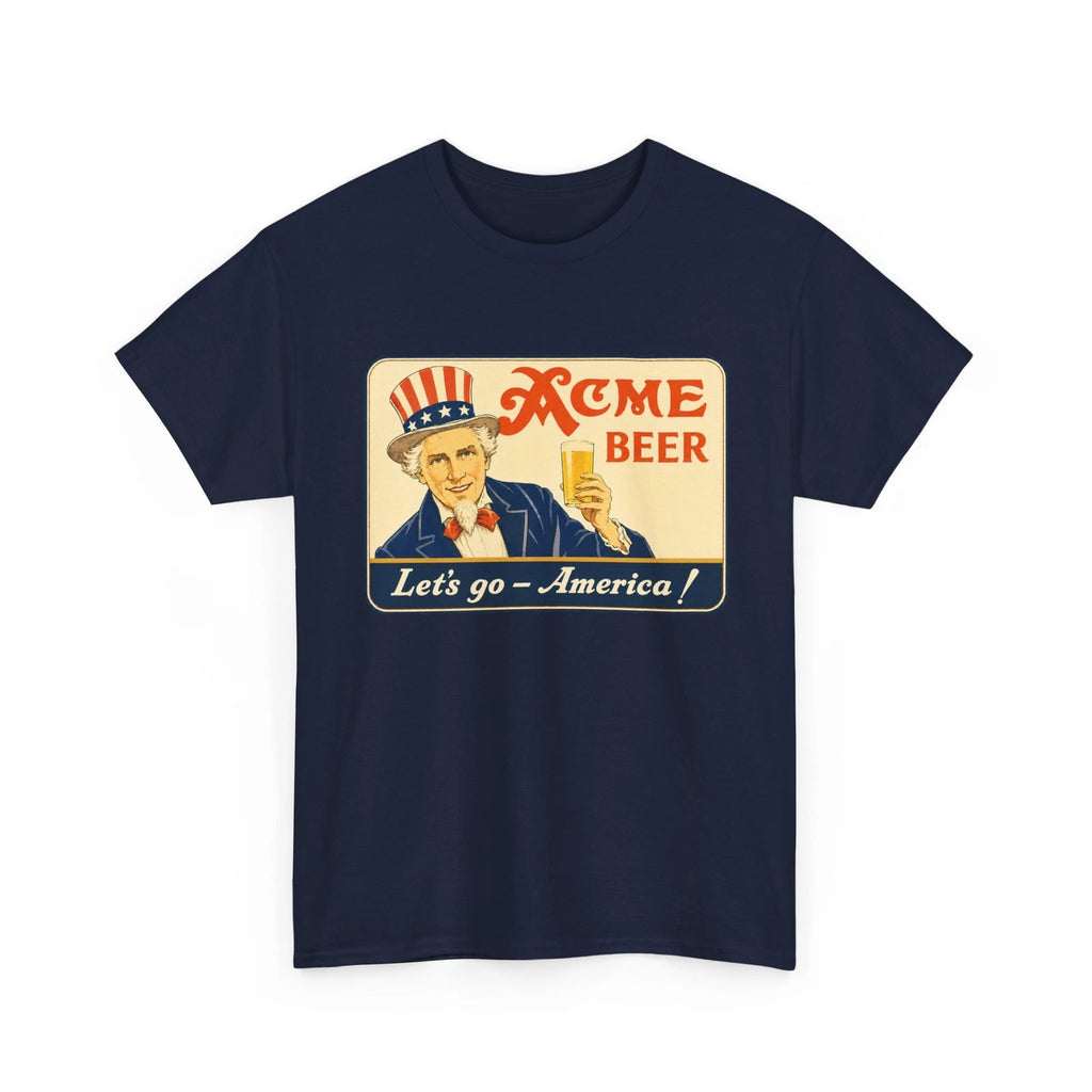 Acme Beer Uncle Sam Let's Go America San Francisco CA Retro Breweriana T-Shirt