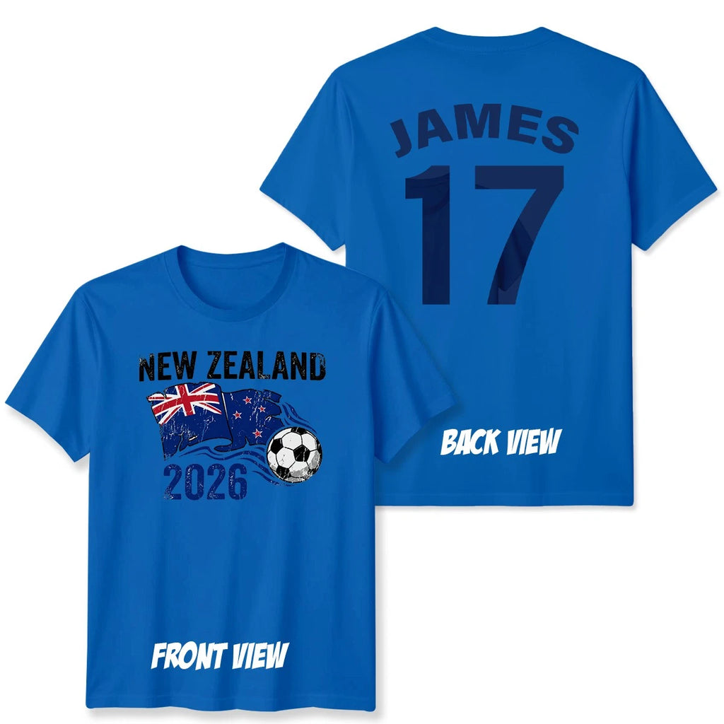 New Zealand Personalized Custom Name And Number Unisex T Shirt Football Top