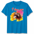 Custom Photo Personalised I Love You Couple Unisex T-Shirt Valentines Gift