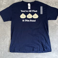 You’re All That & Dim Sum T-Shirt Navy Blue Large FOTL Punny Funny Dad Jokes