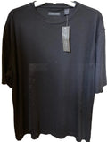 NWT MODERN ELEMENTS BLACK RIBBED STRAIGHT CUT CREW NECK COLLAR  TEE SIZE XL