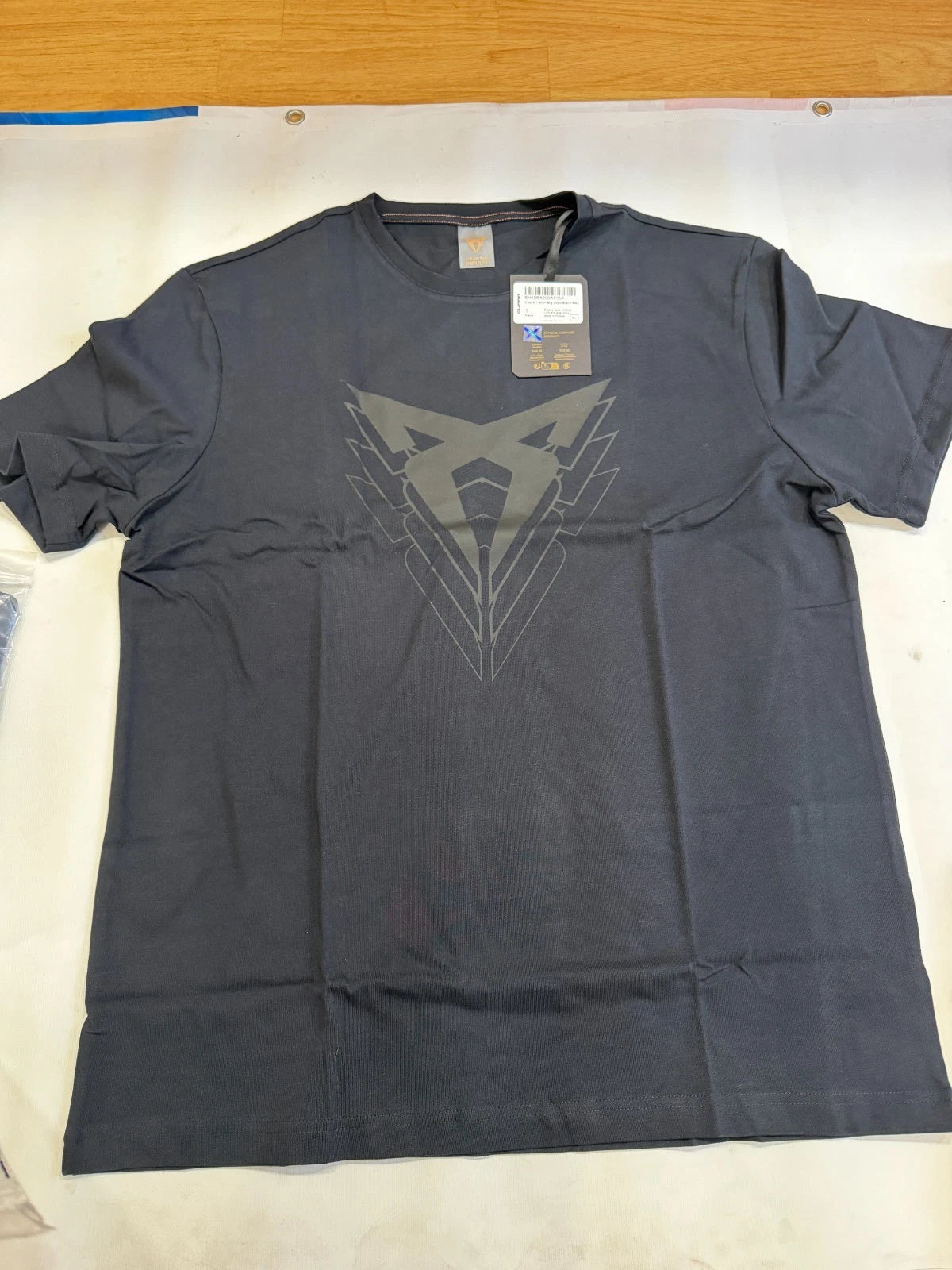Official Seat Cupra Men's Tshirt 100% Organic Cotton Black Big Logo XL