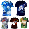 Cool Funny Sports Badminton 3D printed T-shirt men's women fashion Casual Tops