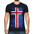 Iceland Grunge Flag Men T Shirt Iceland Football Icelandic Gift Shirt