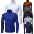 Mens Long Sleeve T-shirt Turtleneck Jumper Undershirt High Neck Tops Pullover