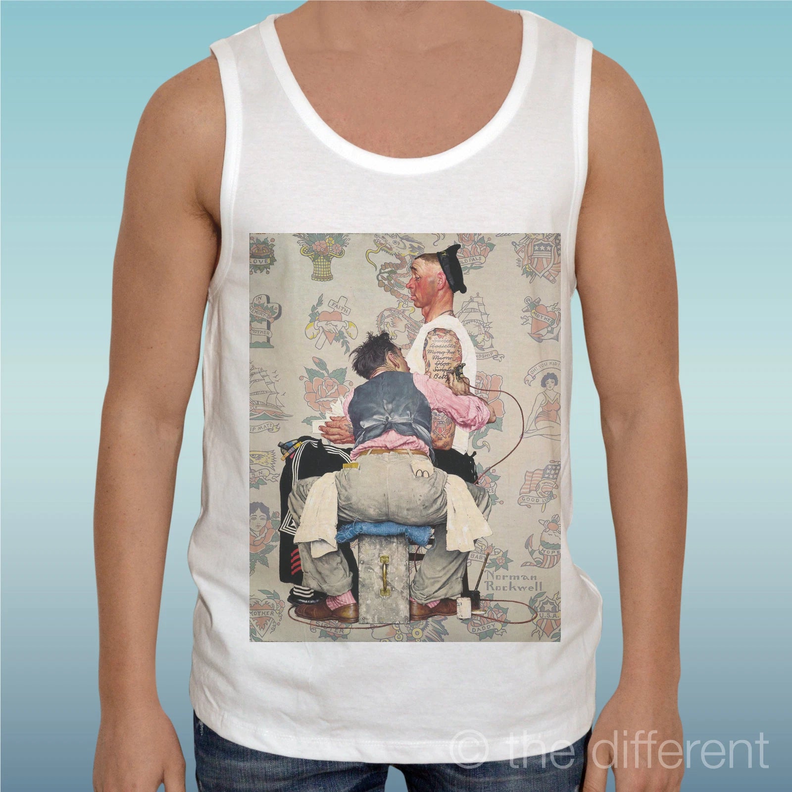 Canotta T-Shirt " Tatuaggio Tattooing Model Vintage " Tank Top Gift Idea
