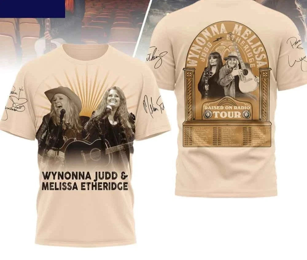 Wynonna Judd Melissa Etheridge Raised On Radio Tour AOP T-Shirt BT2076