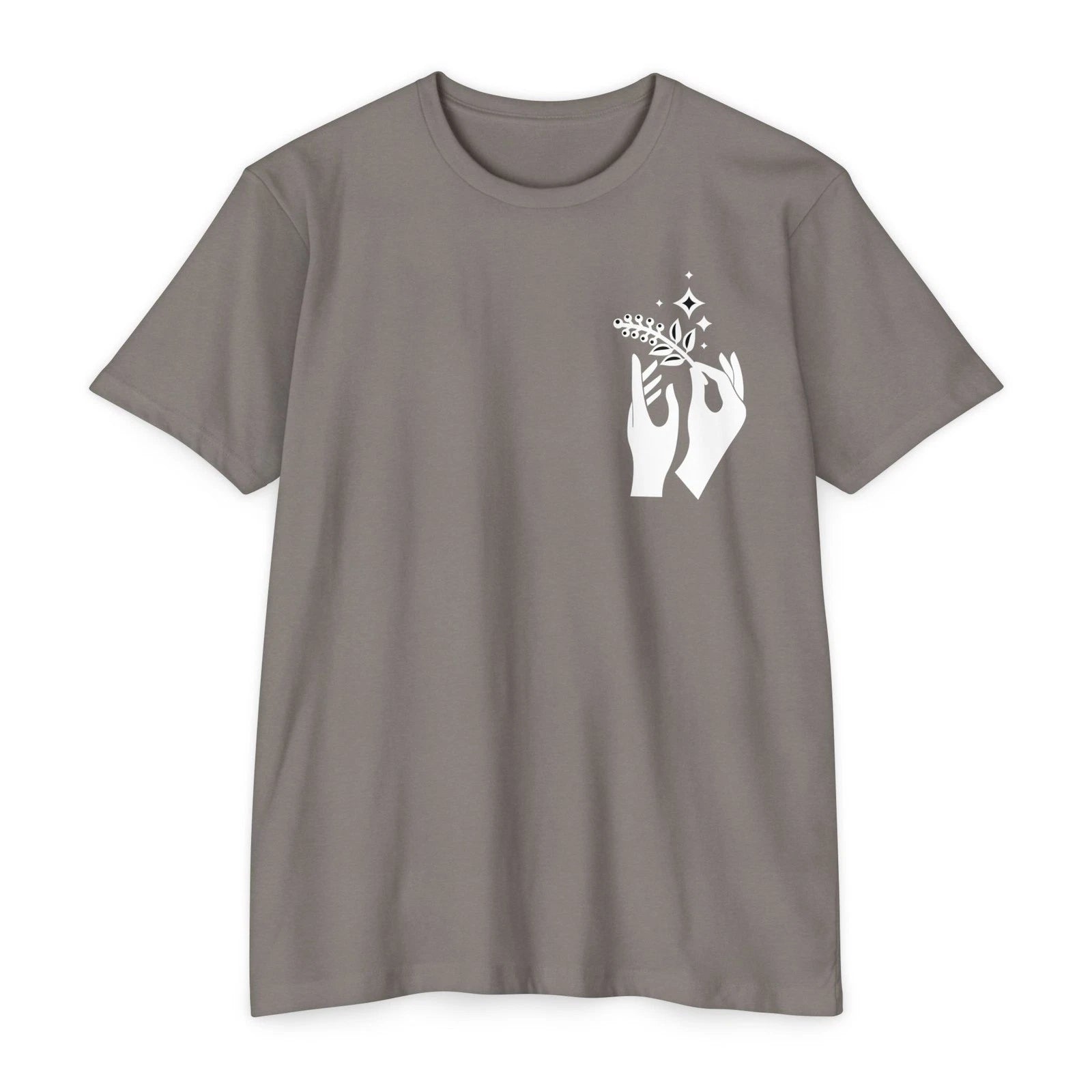 Minimalist Moon Stars Hands Tee Soft Lightweight Cotton Blend Casual Shirt