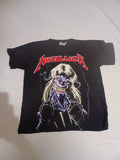 ​Vintage 90s Metallica T-Shirt - Bootleg "Eddie" Graphic - Size S (14/16)