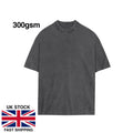 300gsm Blank Acid Wash T shirt - Ultra Heavyweight Blank - Vintage Style Stone