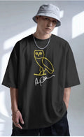 Drake OVO Owl Embroidered T-Shirt – Premium Oversized Hip-Hop Streetwear Tee (M)