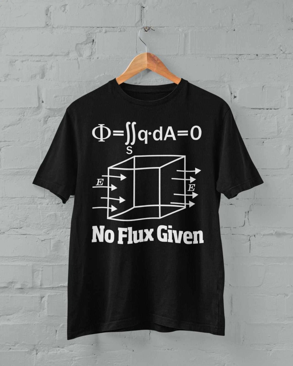 Funny Physics Pun T Shirt No Flux Given Science Novelty Gift Idea Joke Clever