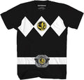 Mighty Morphin Power Rangers Red Blue Pink Green Black Halloween Costume Tee