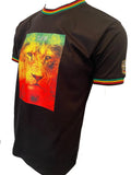 Men's Jah Lion Print T-Shirt Rasta Rastafari T-Shirt Jamaican Shirt Top Casual