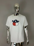 Hanes White Graphic Logo Adult Men T-Shirt Size XL