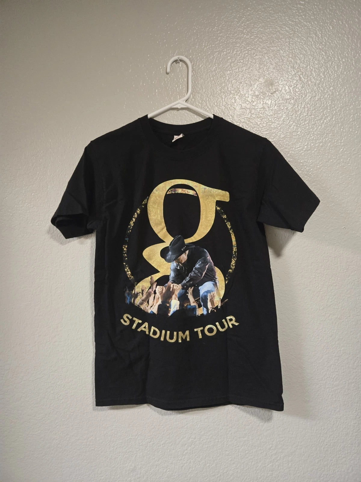 GARTH BROOKS "G STADIUM TOUR" MENS SMALL BLACK TSHIRT, COUNTRY, CONTEMPORARY...