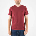 LYLE & SCOTT PLAIN T-SHIRT OXBLOOD, NEW! CASUAL-ULTRAS-MOD