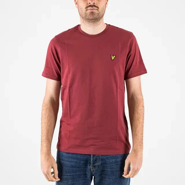 LYLE & SCOTT PLAIN T-SHIRT OXBLOOD, NEW! CASUAL-ULTRAS-MOD