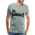 The Grillfather Men's Premium T-Shirt (BBQ Grilling Dad)