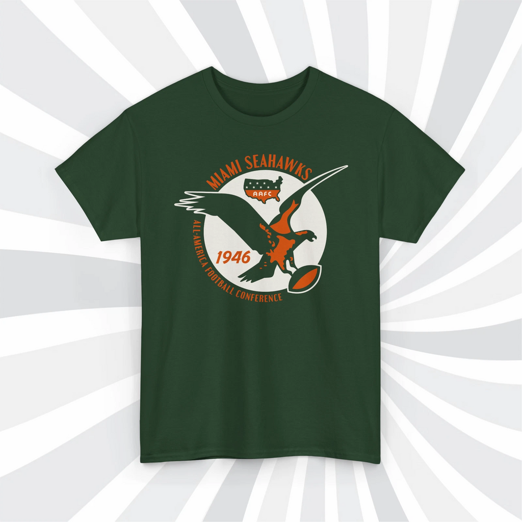 Miami Seahawks 1946 AAFC Vintage Football Forest T-Shirt - Dolphins