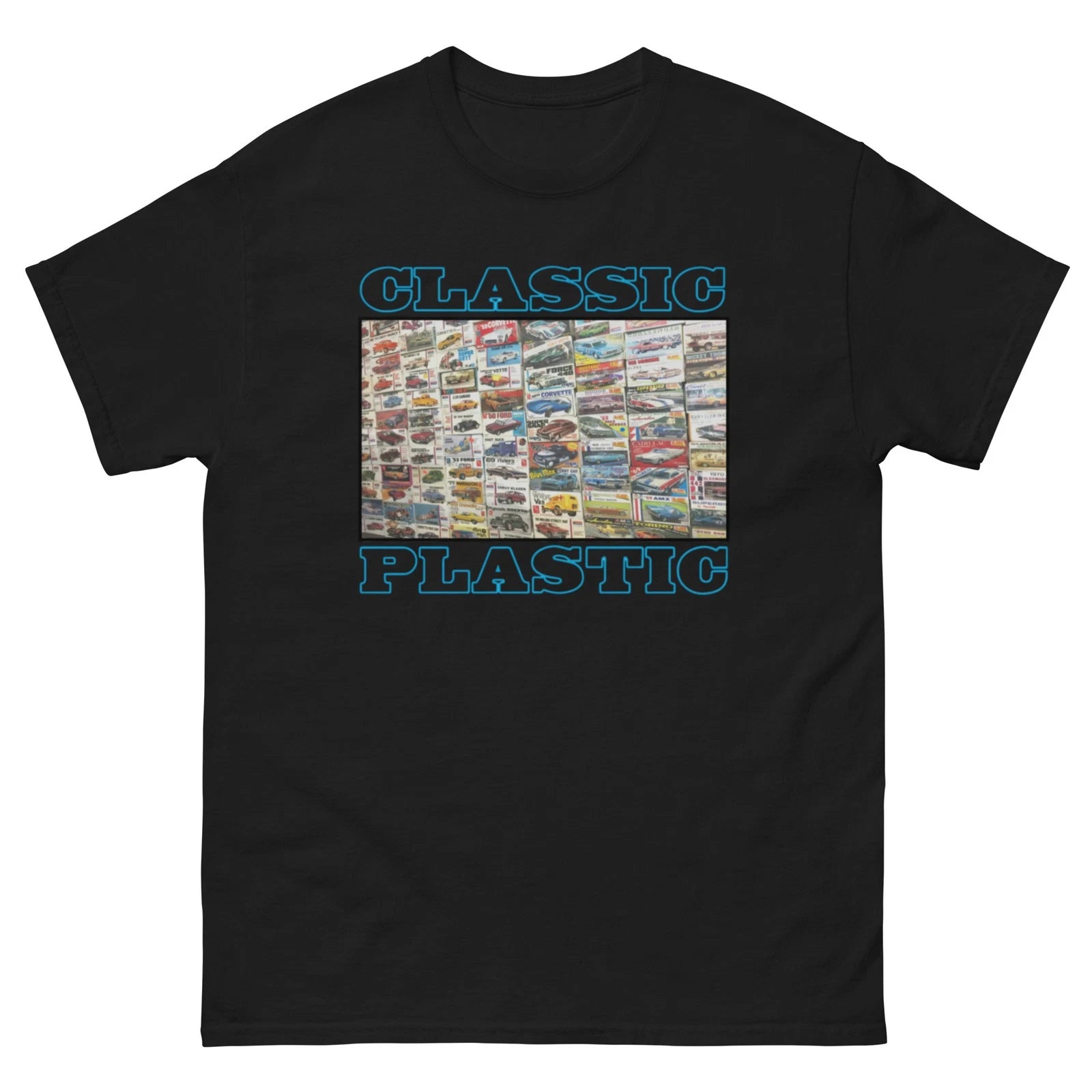 CLASSIC PLASTIC VINTAGE MODEL CAR KITS T SHIRT Johan MPC AMT Monogram Revell