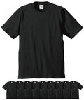United Athle 5942-01 6.2oz Premium T-Shirts Set of 10 Men's (Black, M)