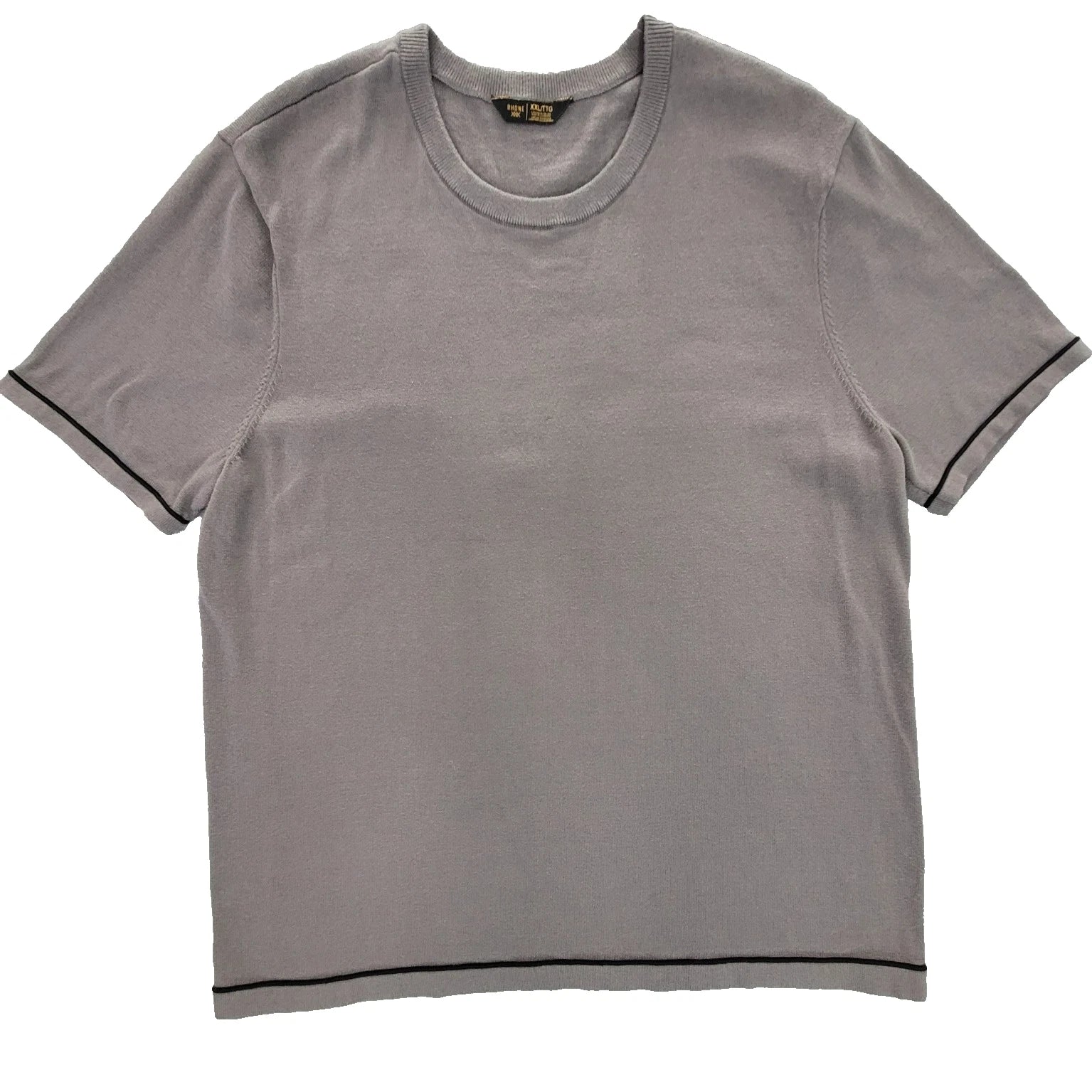 Rhone Compass Fine Knit Tee Smoke/Black Everyday Wear Elevated Transitional 2XL
